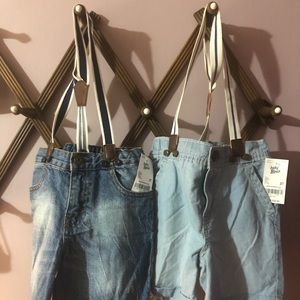 3T Little boys Shorts, Suspenders! New, tags on.